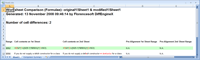 excel comparison report with precise differences