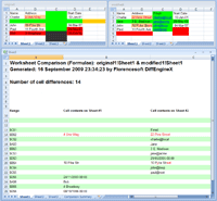 excel difference report